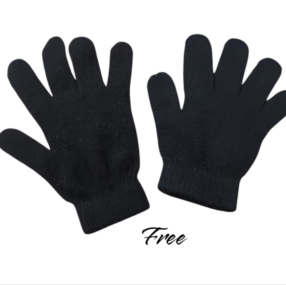 Free With Purchase Black Knit Stetchy Gloves
